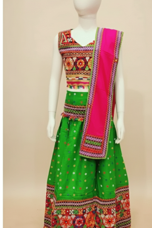 Lehenga Choli Set with Pink Dupatta