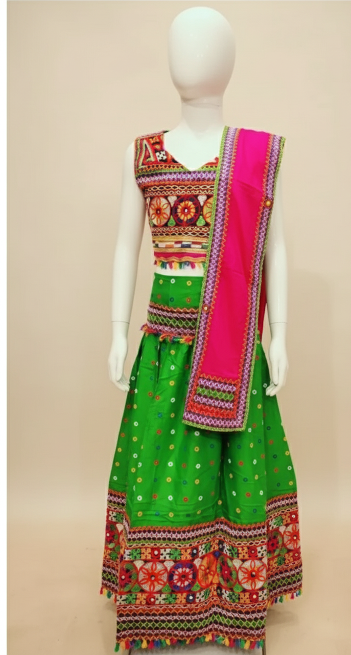 Lehenga Choli Set with Pink Dupatta