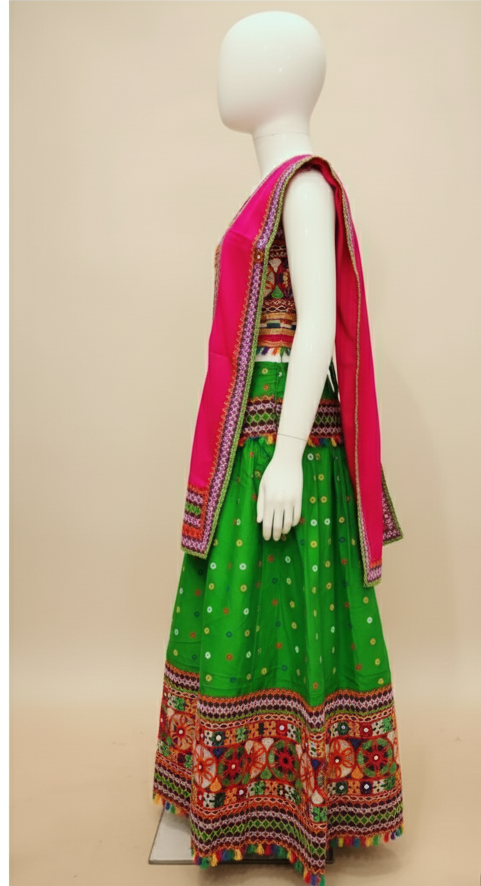 Lehenga Choli Set with Pink Dupatta - Image 3
